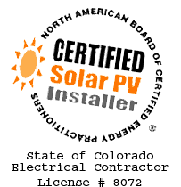 NABCEP Colorado certified solar PV installer