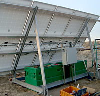 Solar cathodic protection system, Fort Laramie, Wyoming
